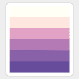 Stripes - Gradient - Dark to Light purple and creamy yellow Sticker